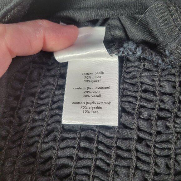 WeWoreWhat Women Black Cotton Blend Chic Strapless Bandeau Top Size Medium - Picture 3 of 9